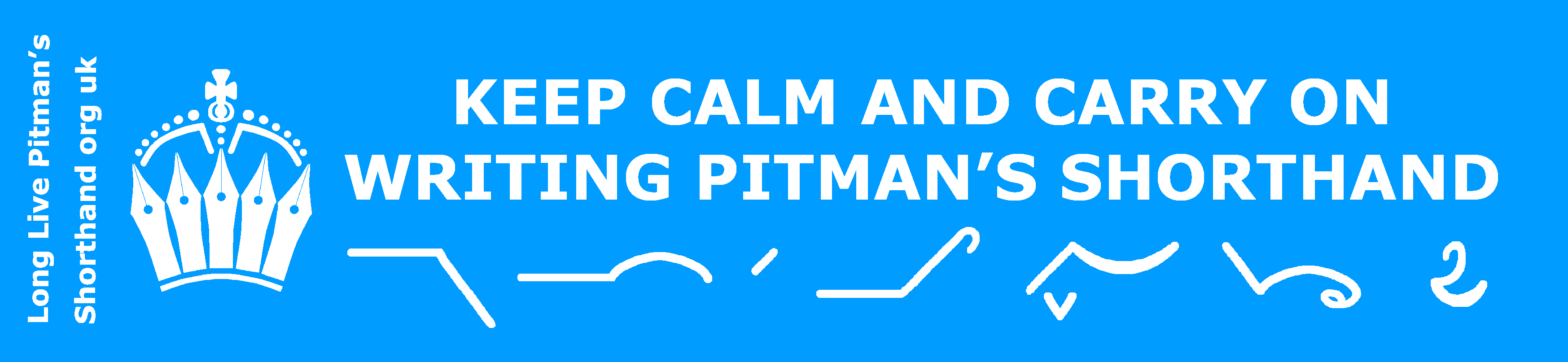 Keep Calm And Carry On Writing Pitman's Shorthand - bookmark